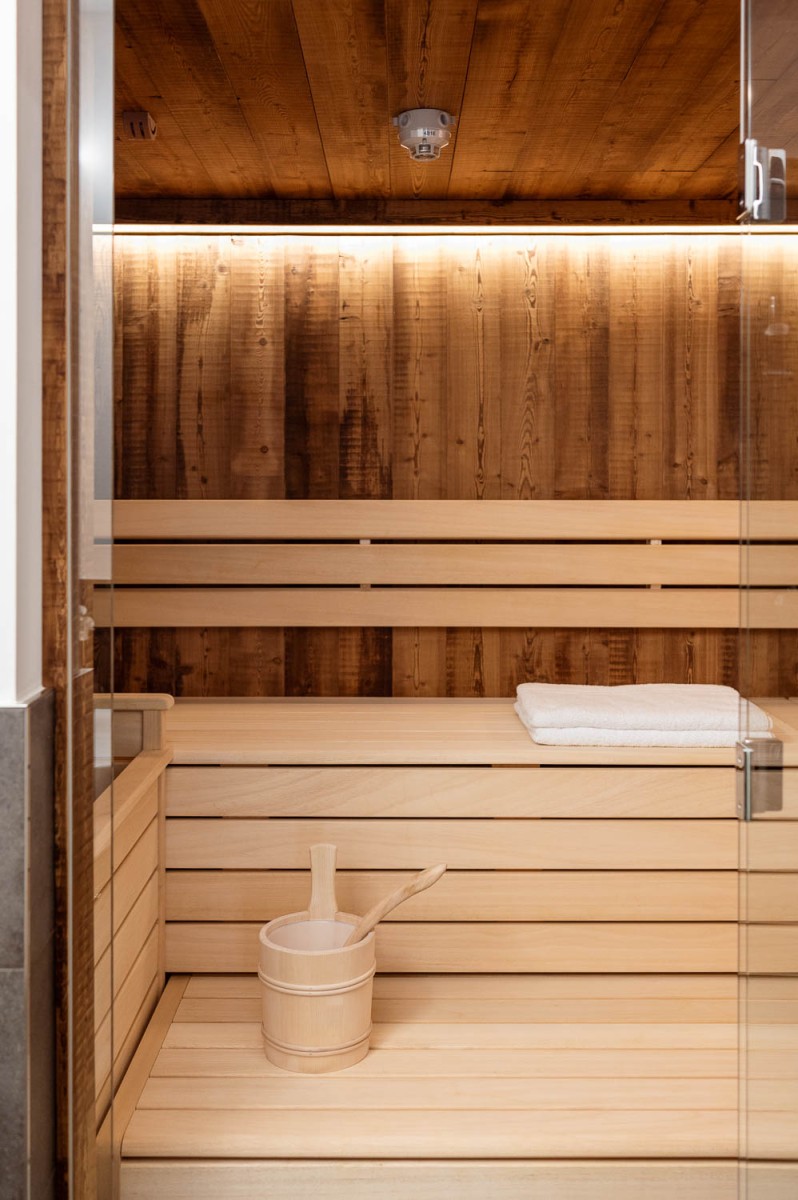 Moderne Sauna im Appartement